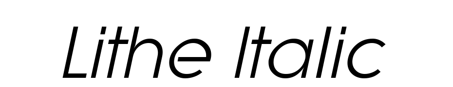 Lithe Italic Yazı tipi ücretsiz indir