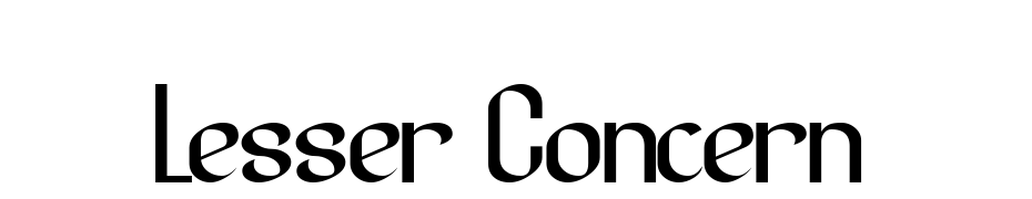 Lesser Concern Font Download Free