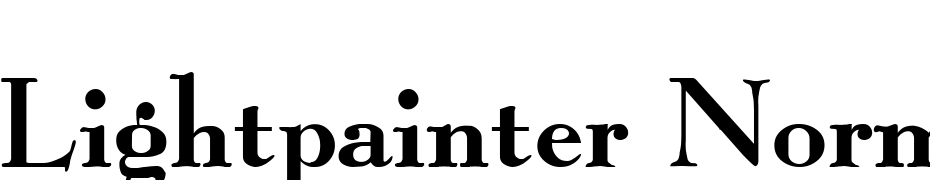 Lightpainter Normal Font Download Free