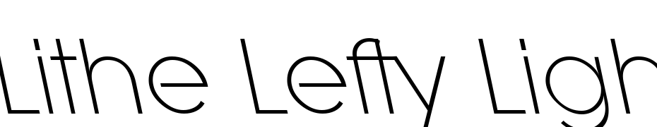 Lithe Lefty Light Regular cкачати шрифт безкоштовно