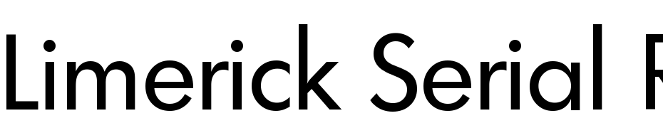 Limerick Serial Regular DB Font Download Free