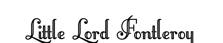 Little Lord Fontleroy Font Download Free
