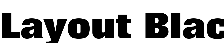 Layout Black SSi Black Font Download Free