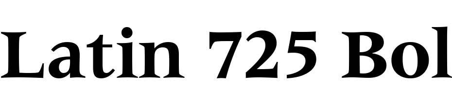 Latin 725 Bold BT Font Download Free