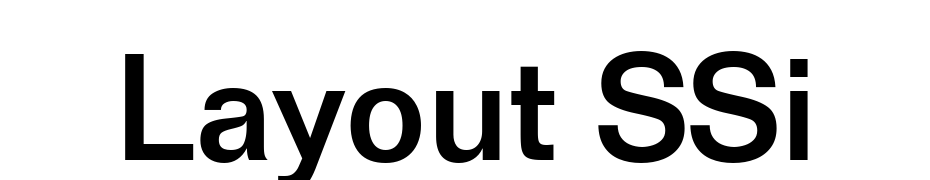 Layout SSi Font Download Free