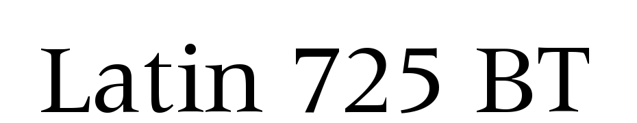 Latin 725 BT cкачати шрифт безкоштовно