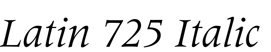 Latin 725 Italic BT Font Download Free