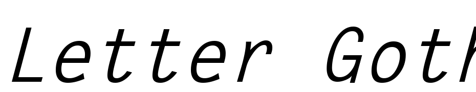 Letter Gothic Bold Italic Font Download Free