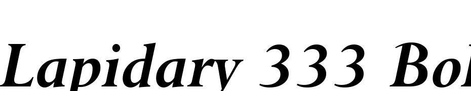 Lapidary 333 Bold Italic BT Font Download Free