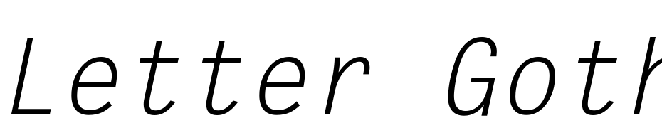 Letter Gothic MT Oblique Font Download Free