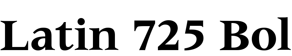 Latin 725 Bold BT Font Download Free