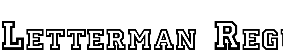 Letterman Regular cкачати шрифт безкоштовно