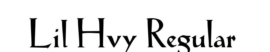 Lil Hvy Regular Font Download Free