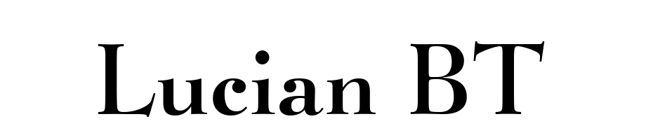 Lucian BT Font Download Free