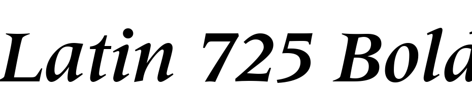 Latin 725 Bold Italic BT Font Download Free