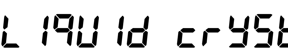 Liquid Crystal Font Download Free