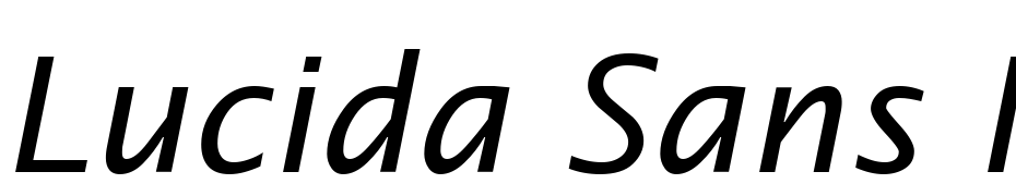 Lucida Sans Italic Font Download Free