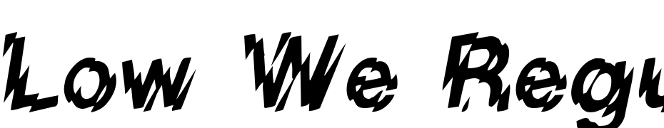 Low We Regular Font Download Free