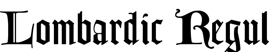 Lombardic Regular Font Download Free