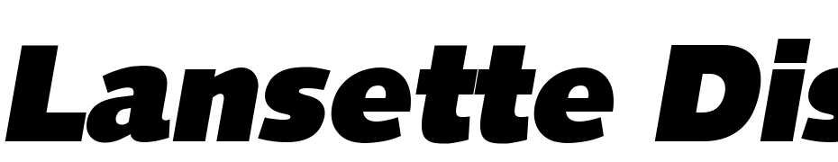 Lansette Display SSi Italic Scarica Caratteri Gratis