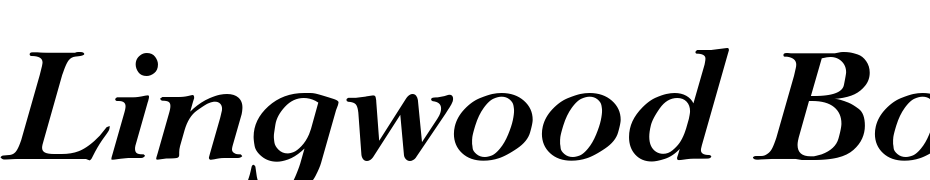 Lingwood Bold Italic Font Download Free