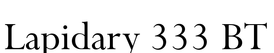 Lapidary 333 BT Font Download Free