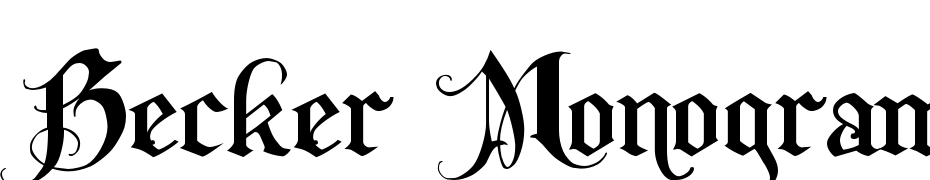LHFBecker Monogram English Font Download Free