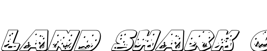 Land Shark Outline Italic Font Download Free