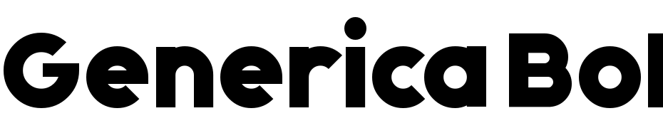 Generica Bold Font Download Free