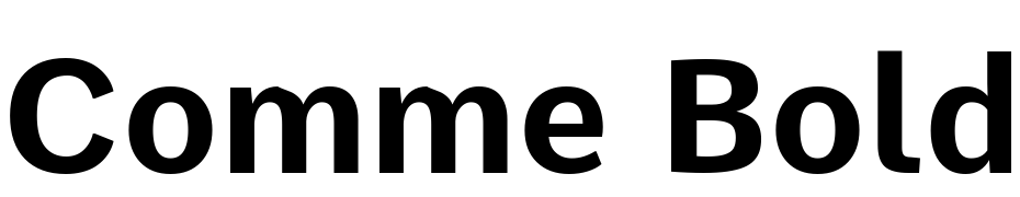 Comme Bold Font Download Free