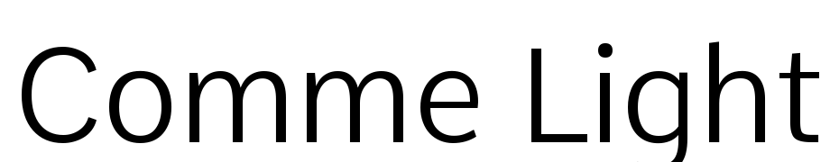 Comme Light Font Download Free