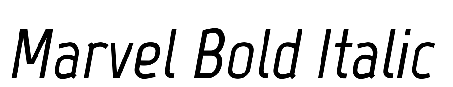 Marvel Bold Italic Font Download Free