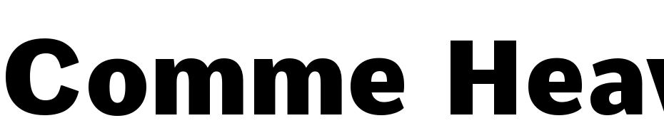 Comme Heavy Font Download Free