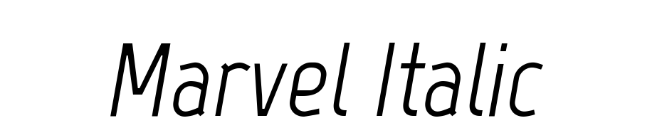 Marvel Italic Font Download Free