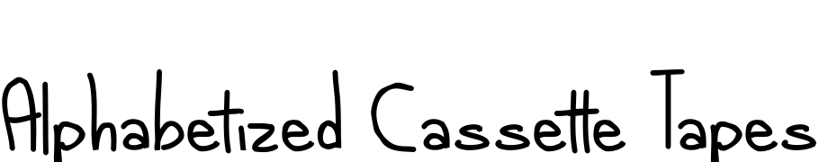 Alphabetized Cassette Tapes Font Download Free