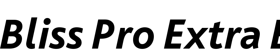 Bliss Pro Extra Bold Italic Yazı tipi ücretsiz indir