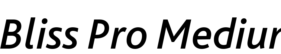 Bliss Pro Medium Italic cкачати шрифт безкоштовно
