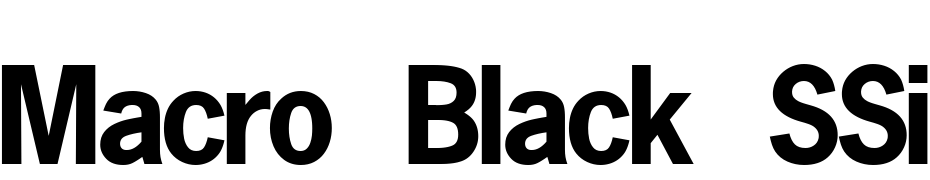Macro Black SSi Bold Font Download Free