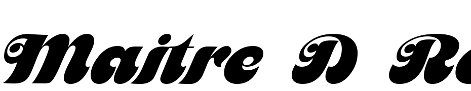 Maitre D Regular Font Download Free