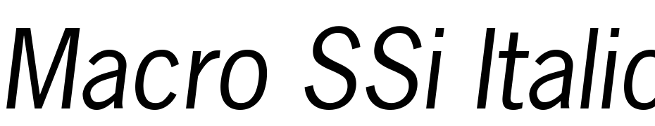 Macro SSi Italic Font Download Free