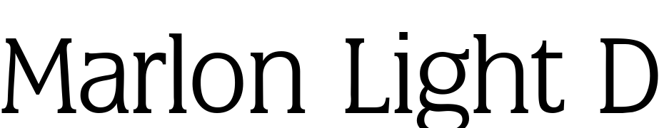 Marlon Light DB Normal Font Download Free