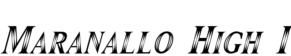 Maranallo High Italic Font Download Free