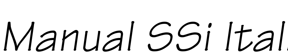 Manual SSi Italic Font Download Free