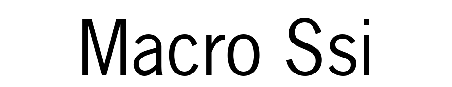 Macro Ssi Font Download Free