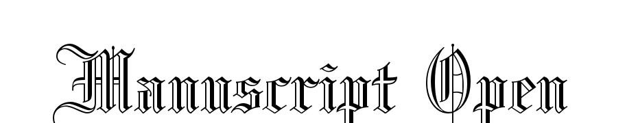 Manuscript Open Regular Font Download Free