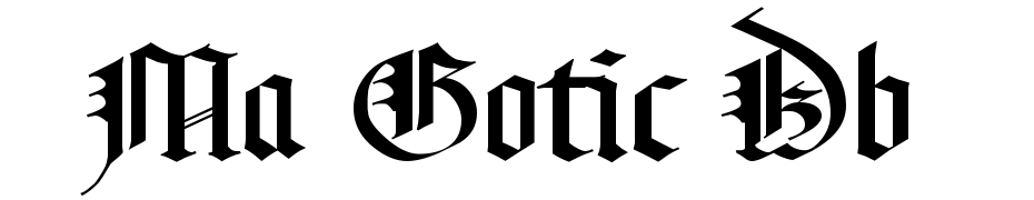 MA Gotic DB Font Download Free