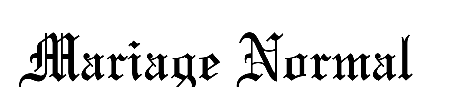 Mariage Normal Font Download Free