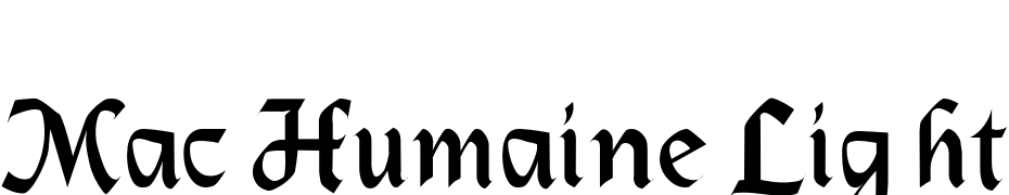 Mac Humaine Light Font Download Free