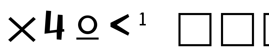 &times;4&ordm;<&sup1;&auml;&Eacute;&Aacute;&Igrave;&acute; Font Download Free