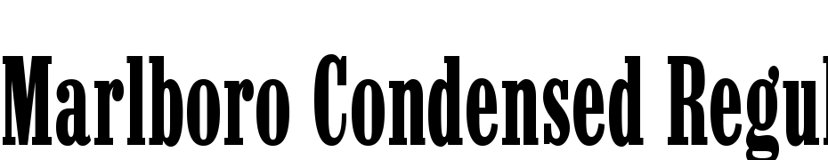 Marlboro Condensed Regular Fuente Descargar Gratis